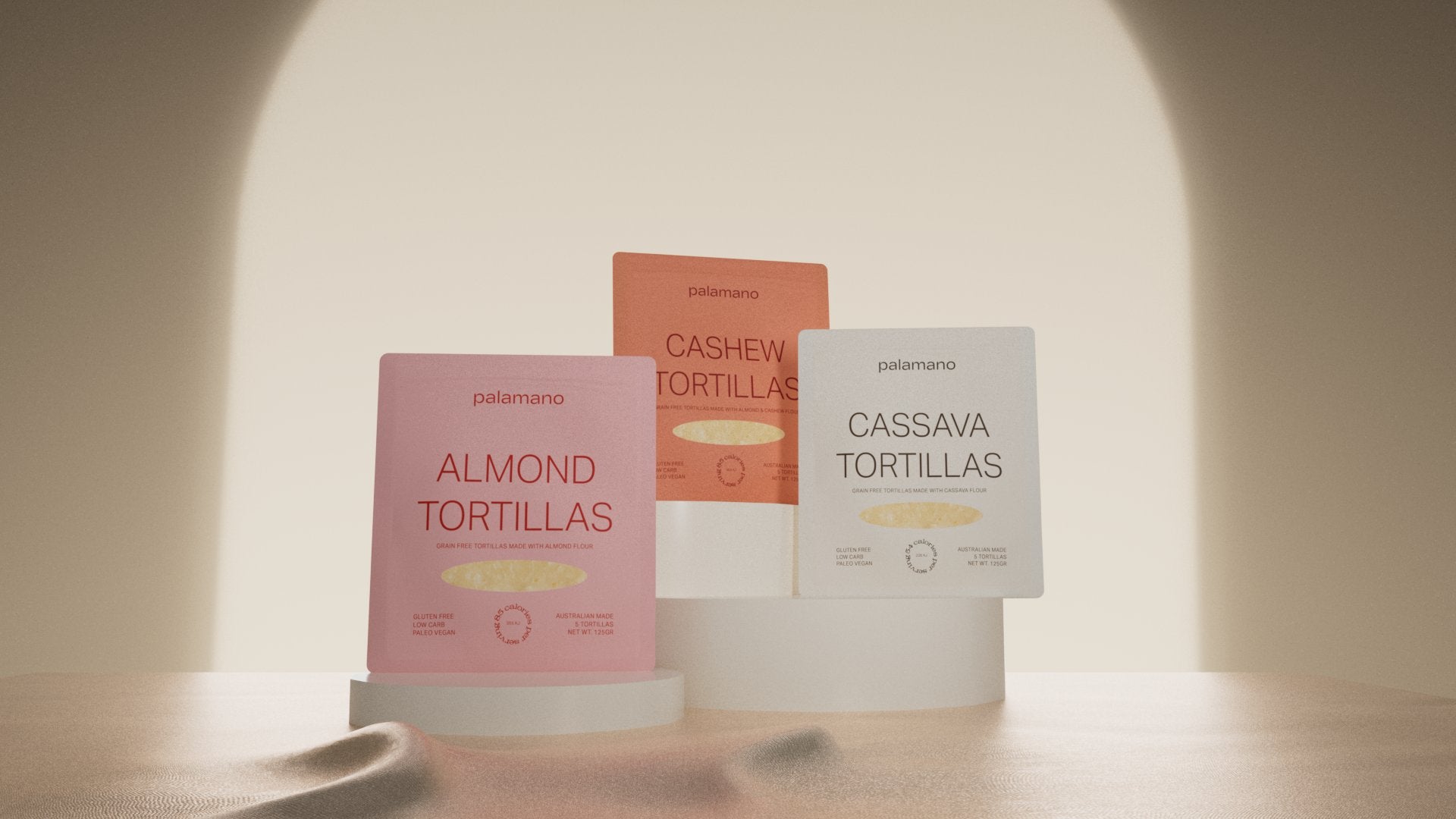 Gluten-free vegan tortilla wraps by Palamano, warmed and ready to serve