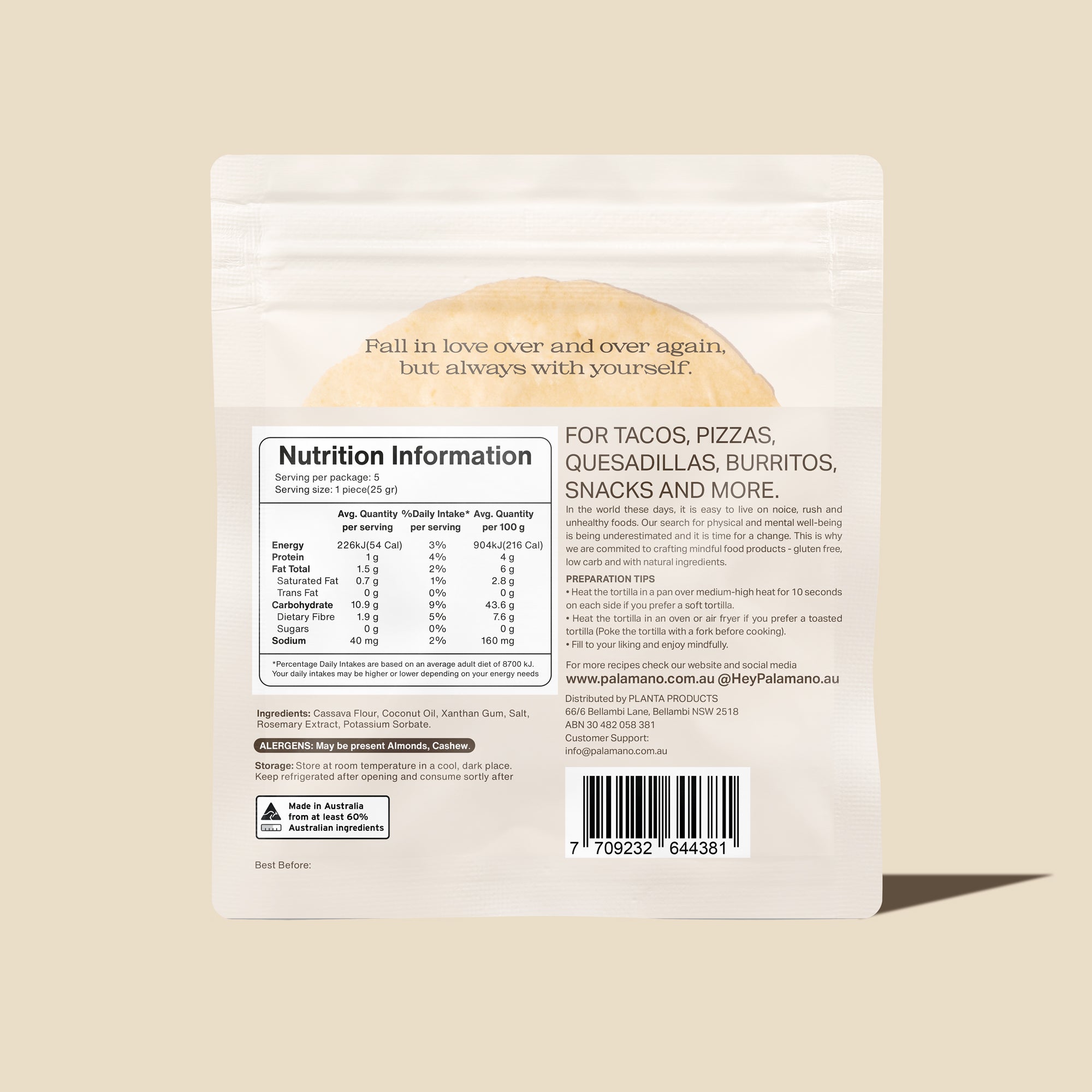 Cassava Tortillas 4Pack